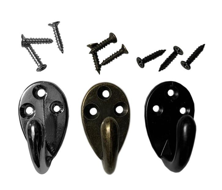 Set van 6 metalen kledinghaakjes, hangers (kleur: brons), Doe-het-zelf en Verbouw, Gereedschap | Handgereedschap, Nieuw, Ophalen of Verzenden