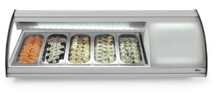 Horeca Sushi cooling display 63 l 5x GN 1/3 Arktic, Zakelijke goederen, Horeca | Keukenapparatuur, Verzenden