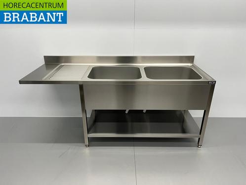 RVS Spoeltafel dubbele spoelbakken Premium-line 200 cm, Zakelijke goederen, Horeca | Keukenapparatuur, Nieuw in verpakking, Ophalen of Verzenden