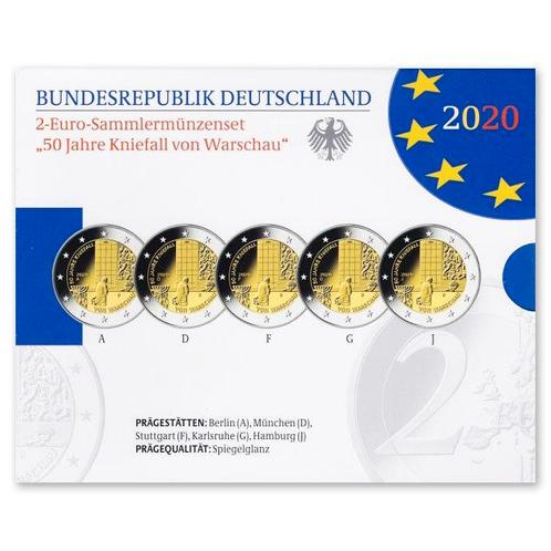 Duitsland 2 Euro Set Warschau 2020 Proof, Postzegels en Munten, Munten | Europa | Euromunten, Verzenden