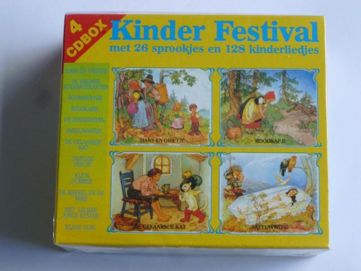 Kinder Festival met 26 Sprookjes en 128 Kinderliedjes (4 CD), Cd's en Dvd's, Cd's | Kinderen en Jeugd, Zo goed als nieuw, Verzenden