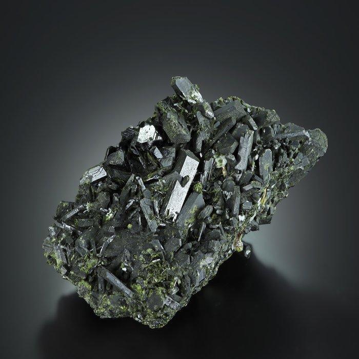 478g Hoogwaardige EPIDOTE Cluster van Green Monster, Verzamelen, Mineralen en Fossielen