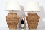 Set Luxe Rotan Tafellampen XXL - Hoogte 64 cm - omtrek 120