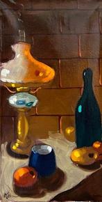 Europese school (XX) - Still Life with Lamp and Bottle, Antiek en Kunst