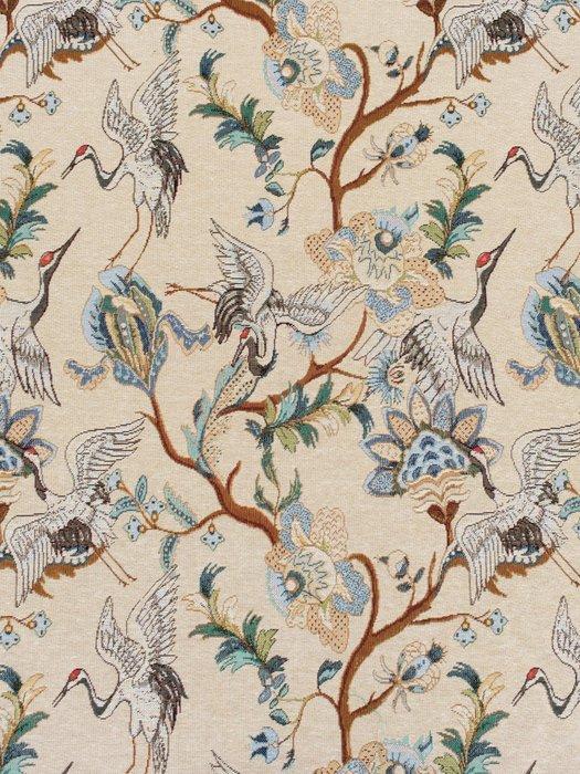 Reigers in bloei - Premium Gobelin Jacquard - Meubelstof - 5, Antiek en Kunst, Antiek | Kleden en Textiel
