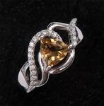 Citrien - Zilver, Bague de la Citrine Solaire :