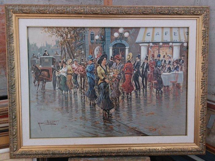 Gennaro Esposito (XX) - Parigi - XL format, Antiek en Kunst, Kunst | Schilderijen | Klassiek