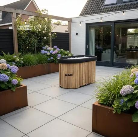 VirtuFit IJsbad Ovaal - Wood Look - 500 Liter, Tuin en Terras, Zwembaden, Nieuw