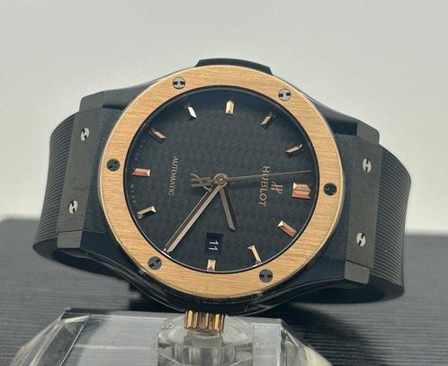 Hublot - Classic Fusion 42mm rose gold bezel -, Sieraden, Tassen en Uiterlijk, Horloges | Heren