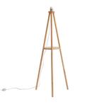 Scandinavische vloerlamp tripod hout - Lou, Huis en Inrichting, Lampen | Vloerlampen, Verzenden, Nieuw, Hout, Scandinavisch