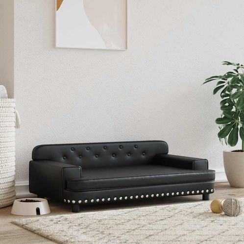 vidaXL Hondenmand 90x53x30 cm kunstleer zwart, Dieren en Toebehoren, Honden-accessoires, Nieuw, Verzenden