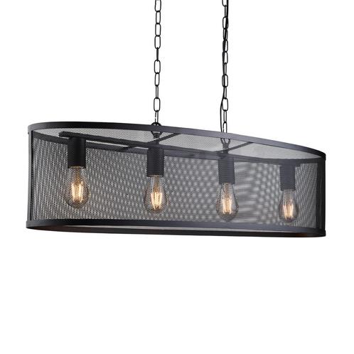 *WOONWINKEL* Eettafel Hanglamp Zwart Metaal Gaas, Huis en Inrichting, Lampen | Hanglampen, Nieuw, Verzenden