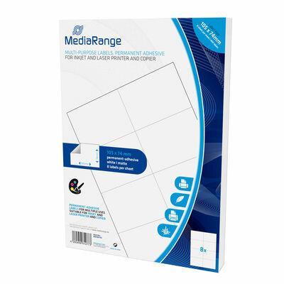 MediaRange A4 etiket 105 x 74mm 50 vel, Zakelijke goederen, Kantoor en Winkelinrichting | Kantoorartikelen, Verzenden
