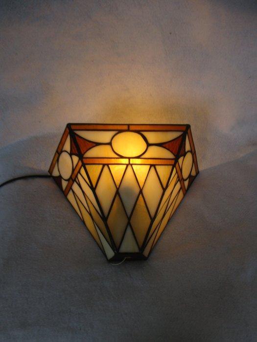 Wandlamp - Glas, Messing, Glasdeeg - Tiffany-stijl, Huis en Inrichting, Overige Huis en Inrichting