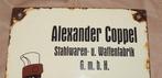 Emailleschild Alexander Coppel Stahlwaren Waffenfabrik