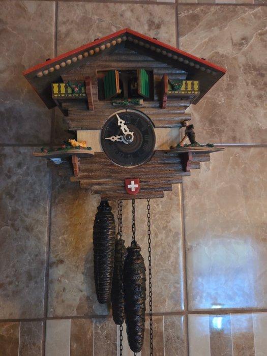 Muzikale koekoeksklok - Szwarcwald - Antiek - Lindehout -, Antiek en Kunst, Antiek | Klokken