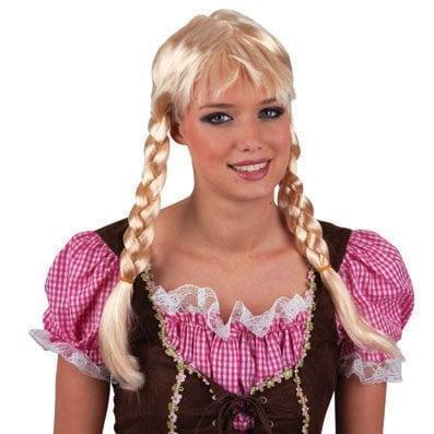 Pruik Heidi met Pony, Kleding | Dames, Carnavalskleding en Feestkleding, Nieuw, Ophalen of Verzenden