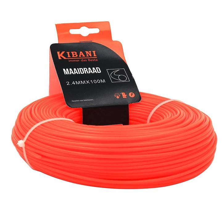 Kibani Maaidraad -  Trimmerdraad 2.4 MM 100 Meter -, Tuin en Terras, Hand-tuingereedschap, Nieuw