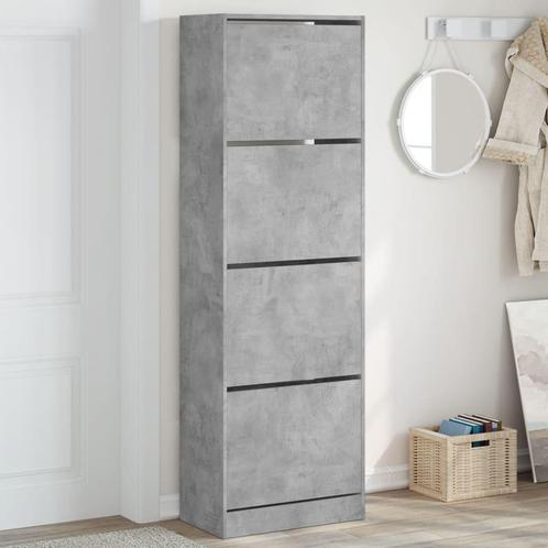 vidaXL Schoenenkast met 4 klaplades 60x34x187,5 cm, Huis en Inrichting, Kasten | Schoenenrekken, Nieuw, Verzenden