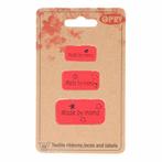 OPRY SKAI-LEREN LABELS MADE BY MAMA - Rood, Verzenden, Nieuw