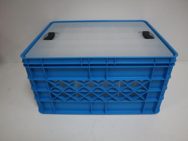 Veiling - 5x Sunware Square glazenkrat met deksel, Doe-het-zelf en Verbouw, Kratten en Dozen
