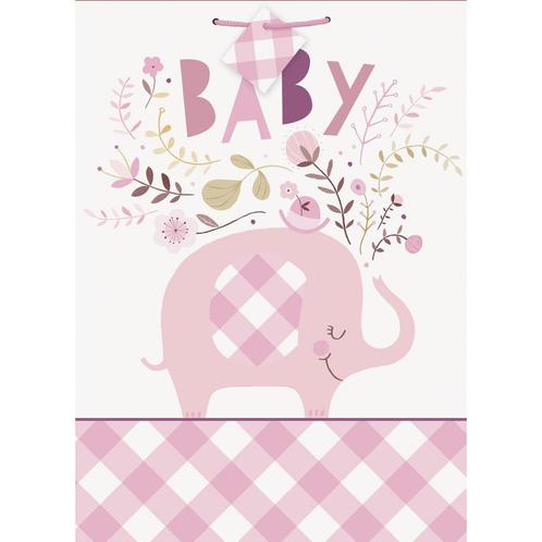 Baby Olifant Geschenktas Roze, Hobby en Vrije tijd, Feestartikelen, Nieuw, Verzenden