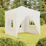 Partytent inklapbaar met zijwanden 2x2 m crmekleurig, Verzenden, Nieuw, 2 meter of meer, Partytent