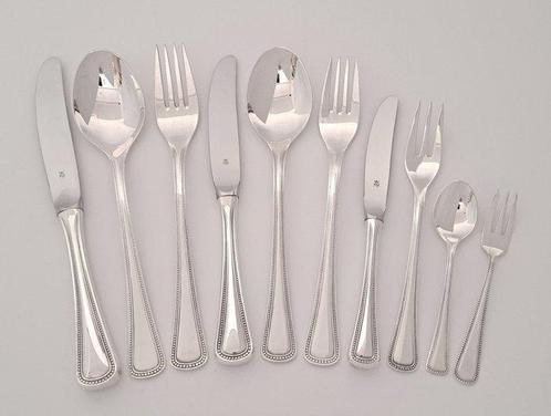 WMF 90 - Bestekset (111) - model Parelrand - Cutlery for 9, Antiek en Kunst, Antiek | Meubels | Tafels