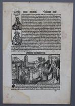 Inkunabelblatt mit Holzschnitten, Kleine Schedel