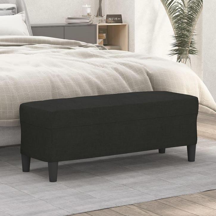 vidaXL Bankje 100x35x41 cm stof zwart, Huis en Inrichting, Banken | Bankstellen, Nieuw, Minder dan 150 cm, Stof, Verzenden