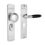 Retro buitendeurbeslag knop/klink PC55 mat nikkel, Doe-het-zelf en Verbouw, Hang- en Sluitwerk, Ophalen of Verzenden, Nieuw, Overige materialen