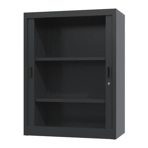 Nieuwe roldeurkast - 105x80x40cm - archiefkast - zwart, Huis en Inrichting, Kasten | Roldeurkasten en Archiefkasten, Met slot