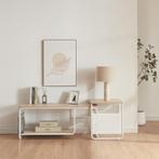 [en.casa] TV meubel met bijzettafel Dyrøy wit eikenkleurig e, Huis en Inrichting, Tafels | Bijzettafels, Nieuw, Verzenden