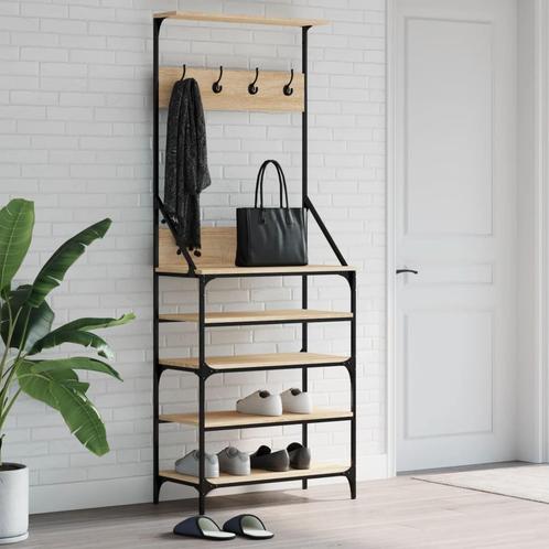 vidaXL Kledingrek met schoenenrek 70x34x184 cm sonoma, Kleding | Dames, Kledingrekken, Nieuw, Verzenden
