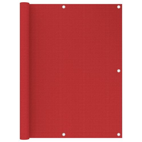 vidaXL Balkonscherm 120x400 cm HDPE rood, Tuin en Terras, Zonneschermen, Nieuw, Verzenden