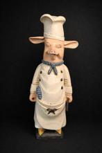 Beeld, GROOT varkens beeld 65cm - 65 cm - Hout, Antiek en Kunst, Curiosa en Brocante