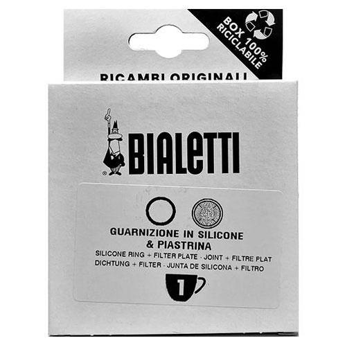 Bialetti Moka Filterplaatje + 1 Siliconen Ring 1 kops, Witgoed en Apparatuur, Koffiezetapparaten, 1 kopje, Nieuw, Koffiebonen