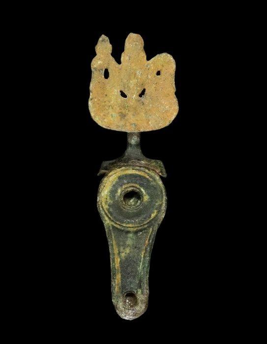 Oud-Romeins Brons Olielamp en reflector - Rome 1e eeuw na, Verzamelen, Mineralen en Fossielen