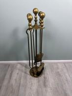 Openhaard accessoire - Oude Vintage Messing Open Haard Set –