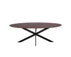 Eiken eettafel Ferris | Ovaal 210 cm | Walnoot, Huis en Inrichting, Ophalen of Verzenden, Nieuw