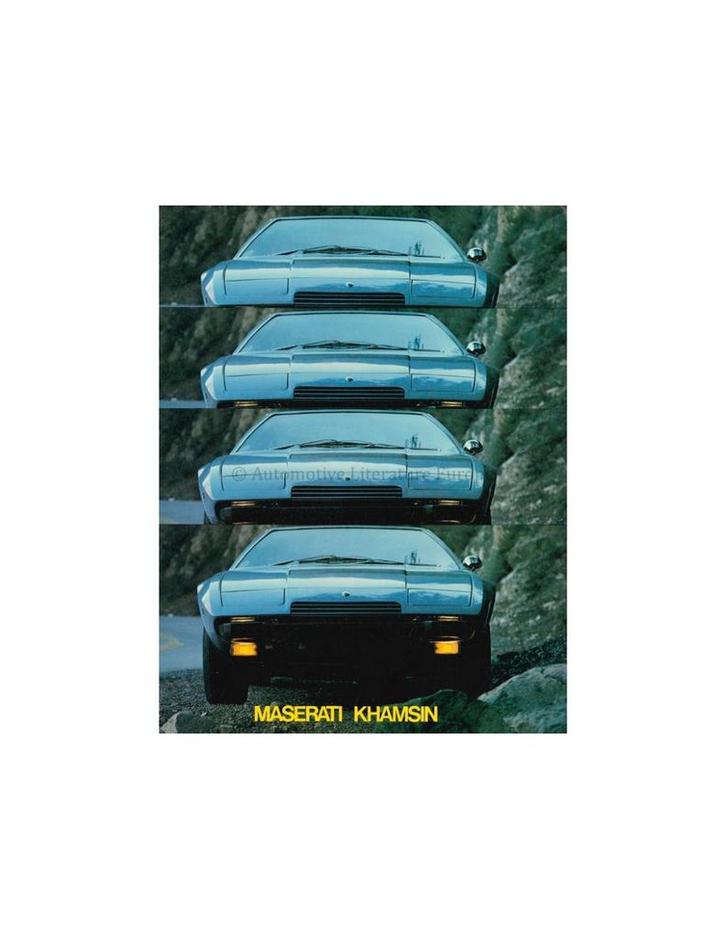 1976 MASERATI KHAMSIN BROCHURE ENGELS (USA), Boeken, Auto's | Folders en Tijdschriften