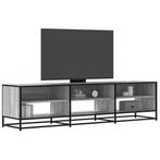 vidaXL Tv-meubel 180x40x46 cm bewerkt hout grijs sonoma, Huis en Inrichting, Kasten | Televisiemeubels, Verzenden, Nieuw, Overige houtsoorten