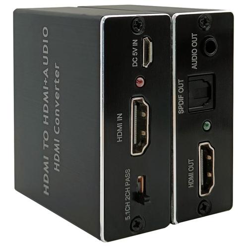 HDMI Audio Extractor - HDMI naar HDMI - 3.5mm Jack Audio -, Audio, Tv en Foto, Overige Audio, Tv en Foto, Nieuw, Verzenden