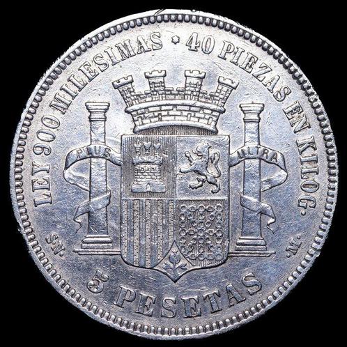 Spanje. Primera Republica. 5 Pesetas 1870 - SNM (Zonder, Postzegels en Munten, Munten | Europa | Niet-Euromunten