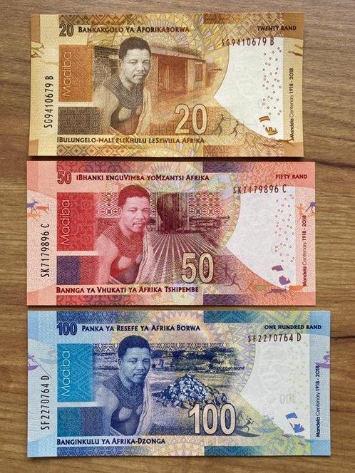 Zuid-Afrika. - 20, 50 and 100 Rand - 2018 - Pick 144, 145, Postzegels en Munten, Munten | Nederland