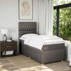 vidaXL Boxspring met matras stof taupe 90x190 cm, 90 cm, Eenpersoons, Verzenden, Nieuw