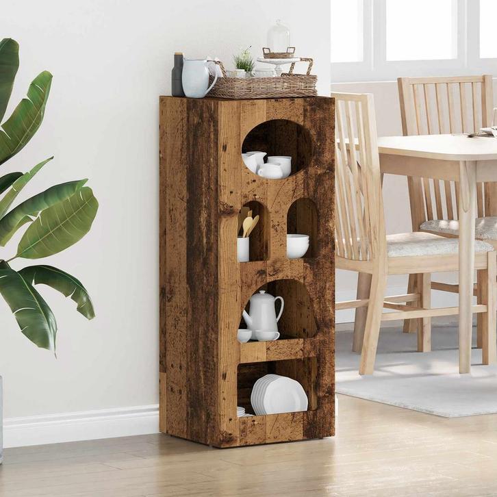 vidaXL Dressoir Oudhout 40 x 35 x 100,5 cm Bewerkt hout, Huis en Inrichting, Kasten | Dressoirs, Nieuw, Minder dan 50 cm, Overige houtsoorten