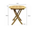 Klaptafel 70 cm rond teak, Tuin en Terras, Ophalen of Verzenden, Nieuw, Teakhout