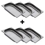 GGM Gastro | (6 stuks) RVS GN bak 1/2 - | GBY1240G#SET6, Verzenden