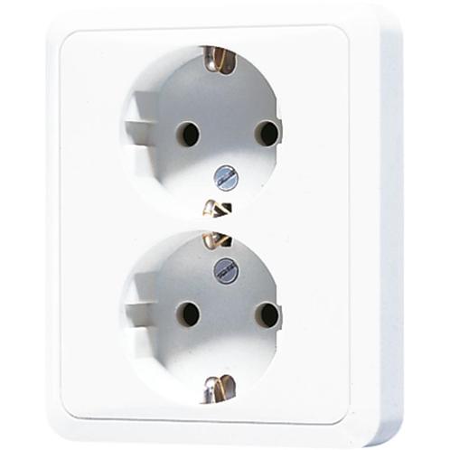 Jung CD500 wandcontactdoos (WCD-schakelmateriaal) (Europese, Doe-het-zelf en Verbouw, Elektra en Kabels, Overige typen, Nieuw